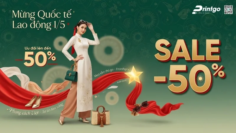 Banner 1/5 quốc tế lao động cho ngành thời trang