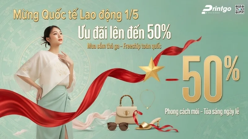 Banner 1/5 quốc tế lao động cho ngành thời trang
