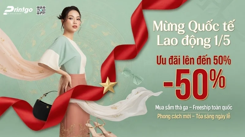 Banner 1/5 quốc tế lao động cho ngành thời trang