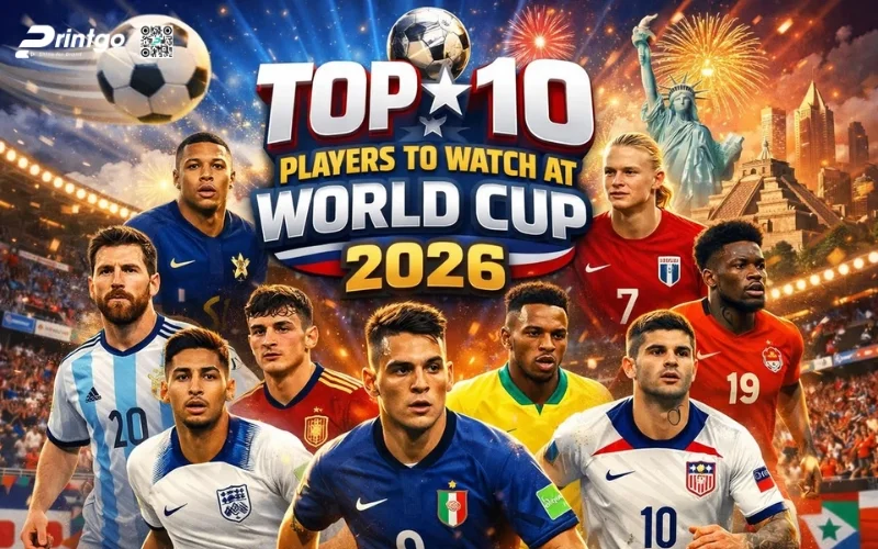 Bộ sưu tập banner World Cup 2026 hình ảnh cầu thủ