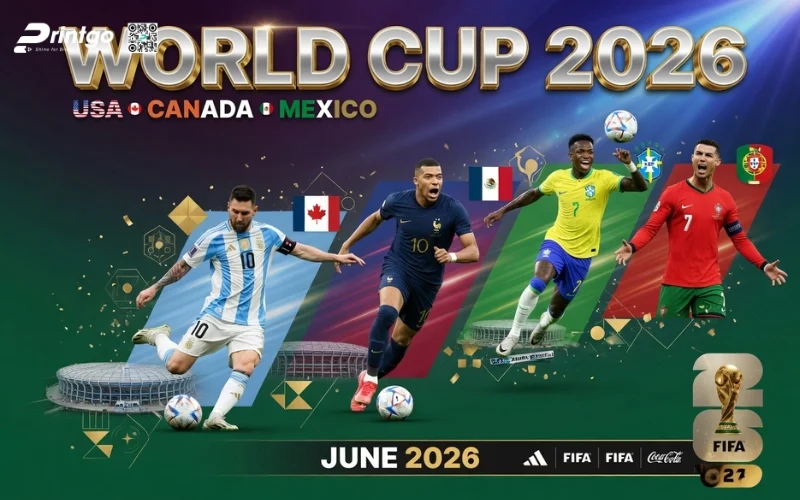 Bộ sưu tập banner World Cup 2026 hình ảnh cầu thủ