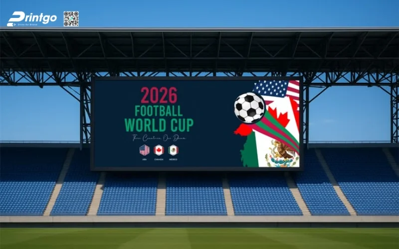 Bộ sưu tập banner World Cup 2026 hình ảnh sân bóng
