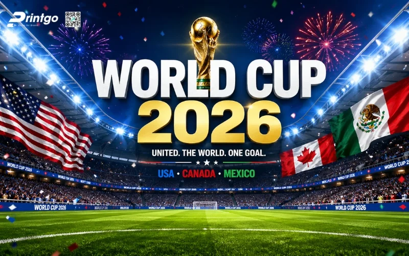 Bộ sưu tập banner World Cup 2026 hình ảnh sân bóng