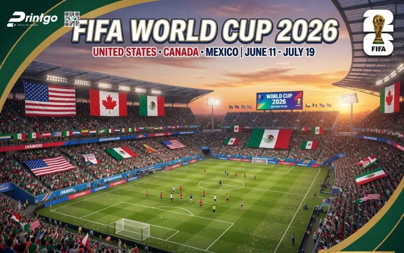 Bộ sưu tập banner World Cup 2026 hình ảnh sân bóng