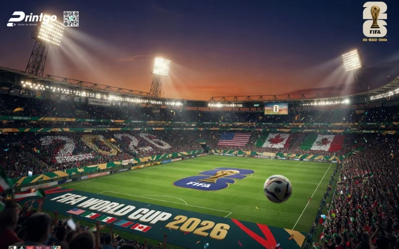 Bộ sưu tập banner World Cup 2026 hình ảnh sân bóng