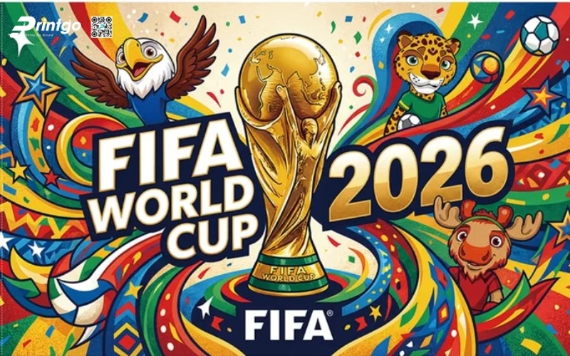 Bộ sưu tập banner World Cup 2026 hình ảnh sân bóng