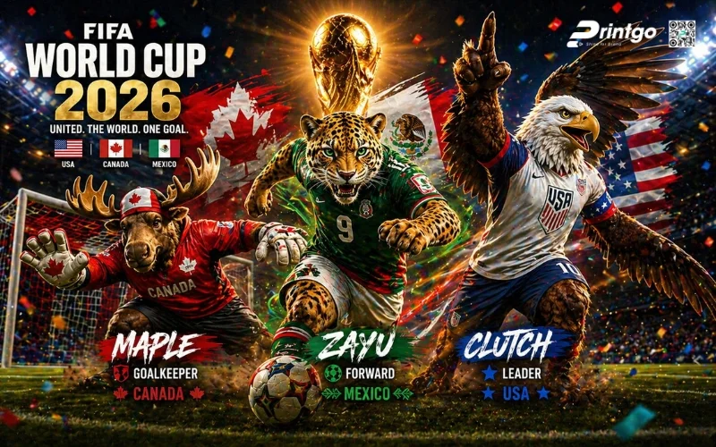 Bộ sưu tập banner World Cup 2026 biểu tượng linh vật