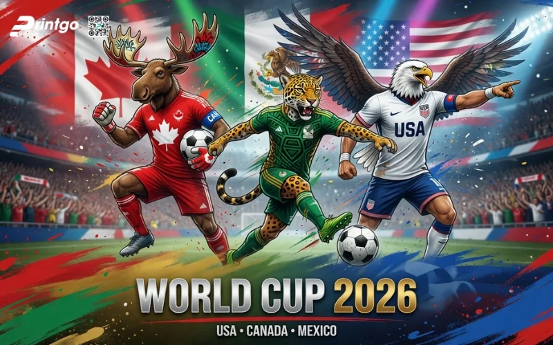 Bộ sưu tập banner World Cup 2026 biểu tượng linh vật