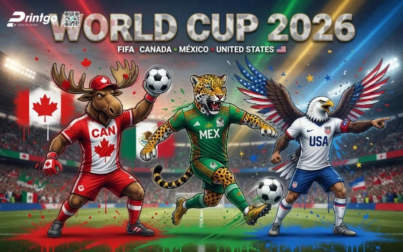 Bộ sưu tập banner World Cup 2026 biểu tượng linh vật