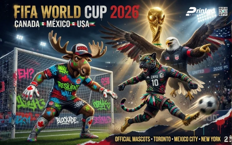 Bộ sưu tập banner World Cup 2026 biểu tượng linh vật