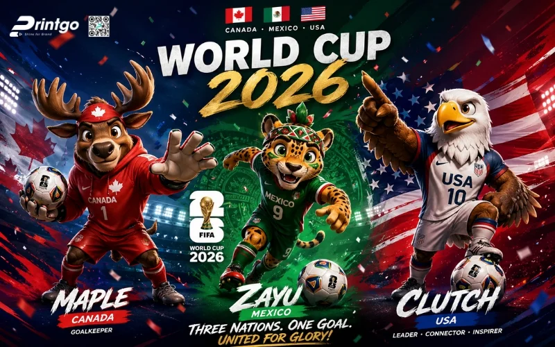 Bộ sưu tập banner World Cup 2026 biểu tượng linh vật