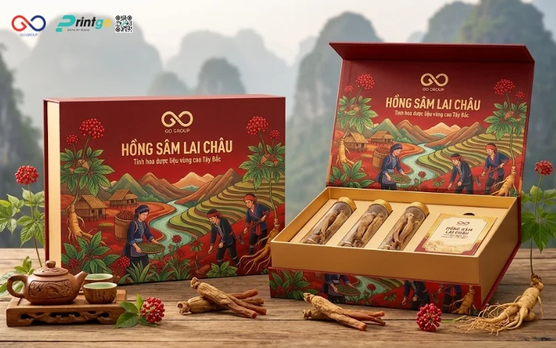 Đề xuất giải pháp thiết kế bao bì hồng sâm Lai Châu OCOP thúc đẩy doanh số