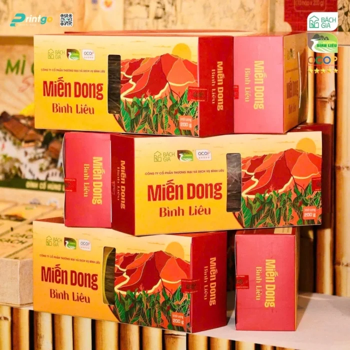 Một số hình ảnh thương hiệu Miến dong Bình Liêu với bao bì mới tham gia hội chợ Nông sản OCOP