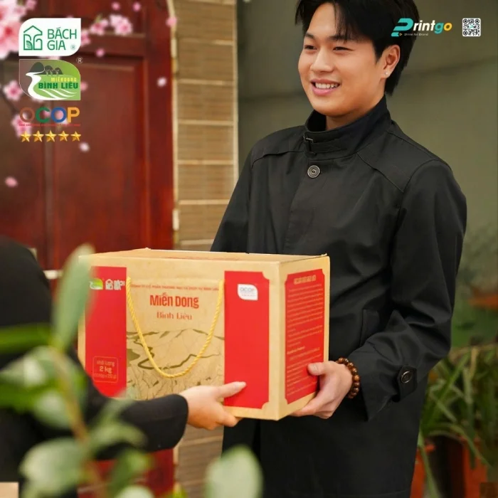 Một số hình ảnh thương hiệu Miến dong Bình Liêu với bao bì mới tham gia hội chợ Nông sản OCOP