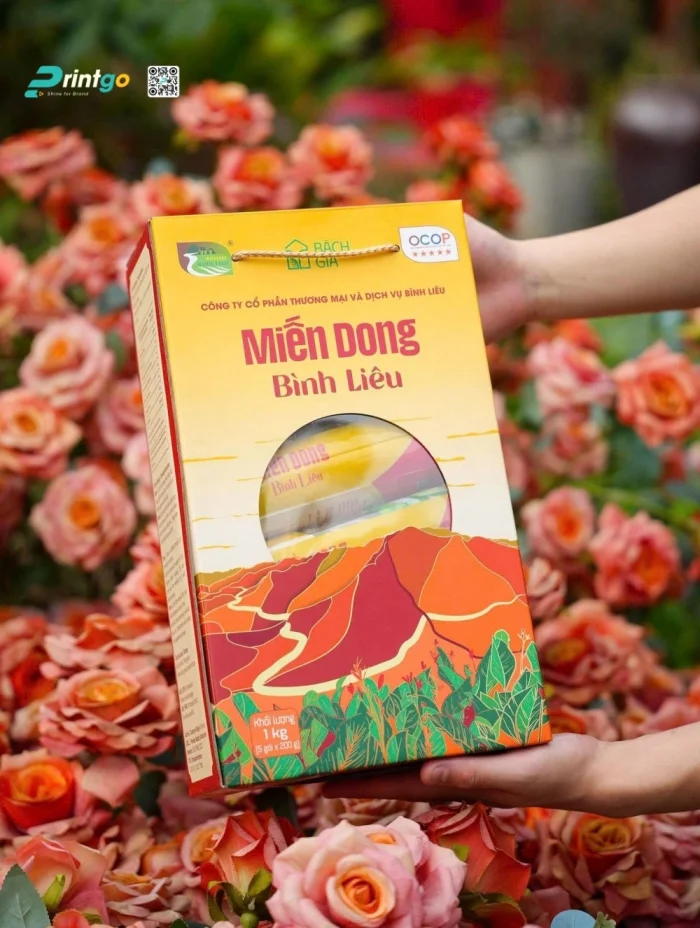 Một số hình ảnh thương hiệu Miến dong Bình Liêu với bao bì mới tham gia hội chợ Nông sản OCOP
