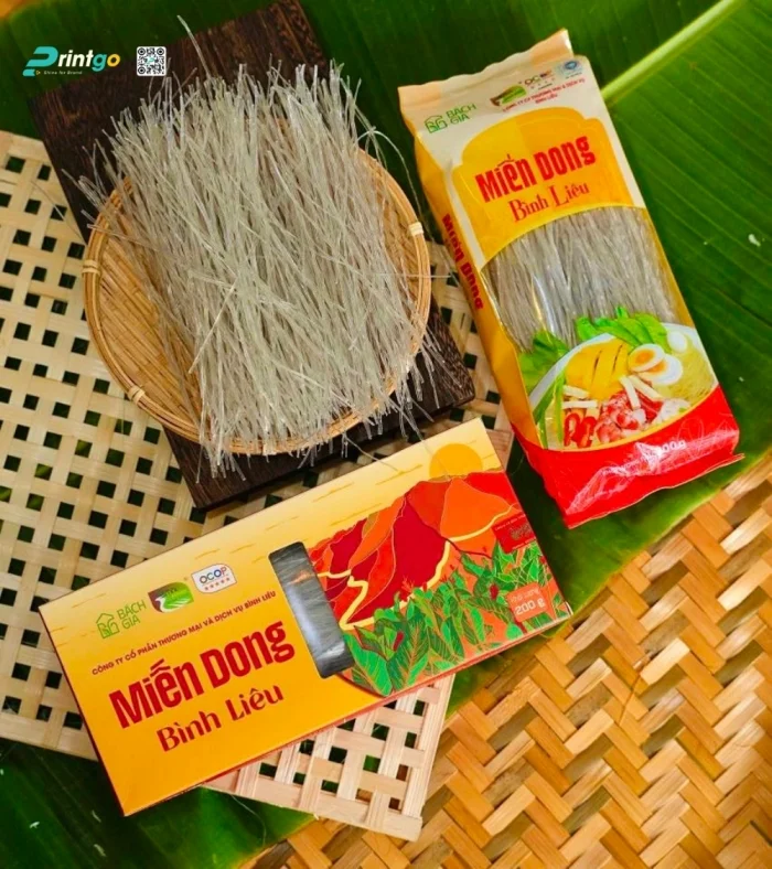 Một số hình ảnh thương hiệu Miến dong Bình Liêu với bao bì mới tham gia hội chợ Nông sản OCOP