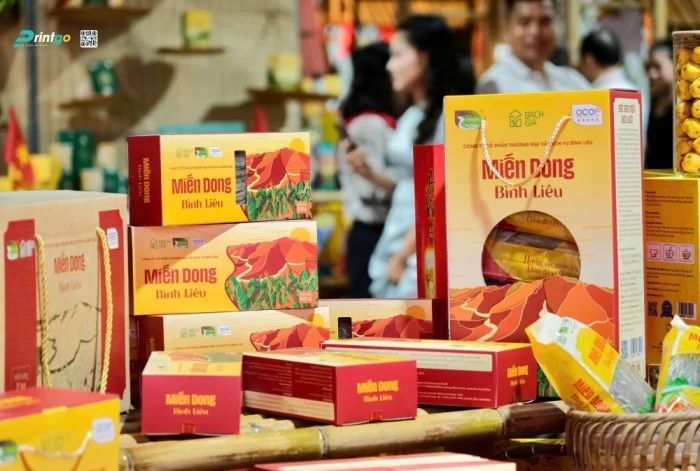 Bao bì Miến dong Bình Liêu giúp sản phẩm trở thành món quà biếu tặng dịp lễ tết