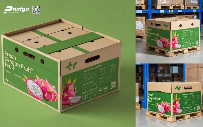 Mẫu thùng carton đựng thanh long 9kg