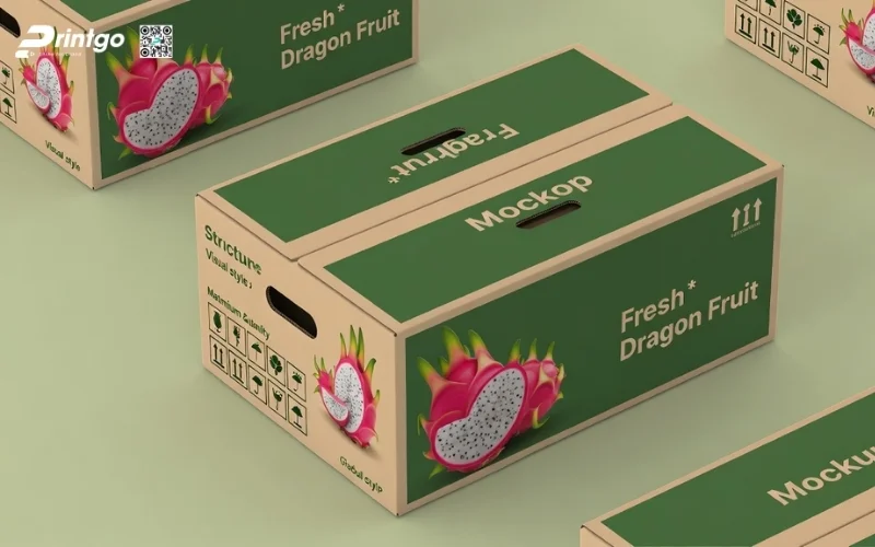 BST 1000 mẫu thùng carton đựng thanh long​ xuất khẩu đạt chuẩn quốc tế