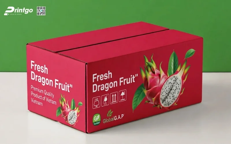 Mẫu thùng carton đựng thanh long 9kg