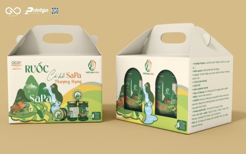 Casestudy - Printgo thiết kế bao bì ruốc cá hồi sapa Thức Mai Food