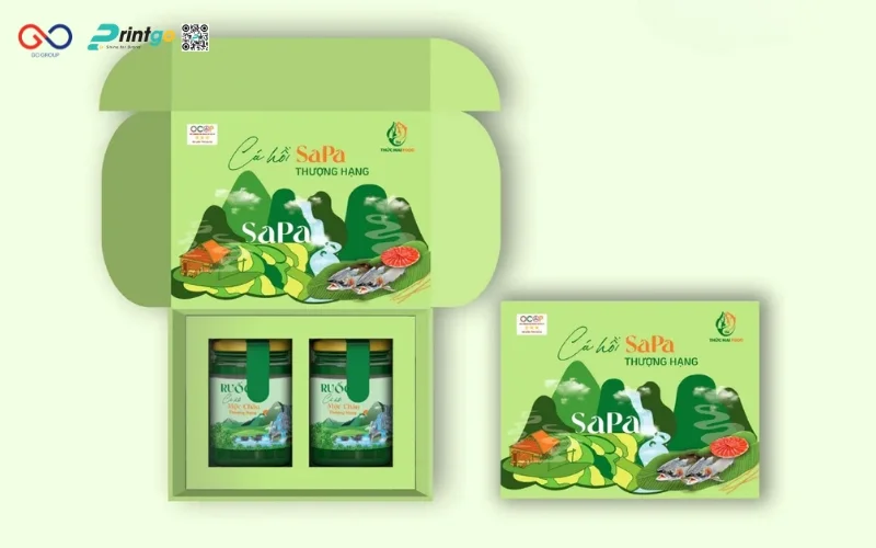 Casestudy - Printgo thiết kế bao bì ruốc cá hồi sapa Thức Mai Food