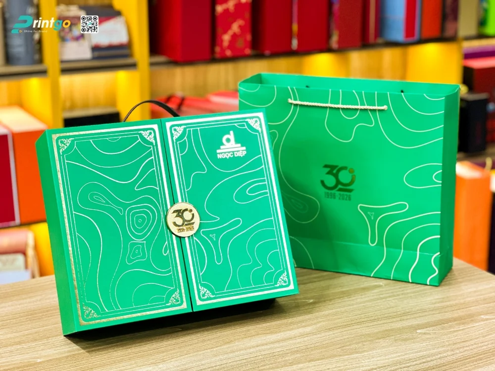 Bộ sản phẩm hộp đựng và túi giấy được tập đoàn Ngọc Diệp lựa chọn