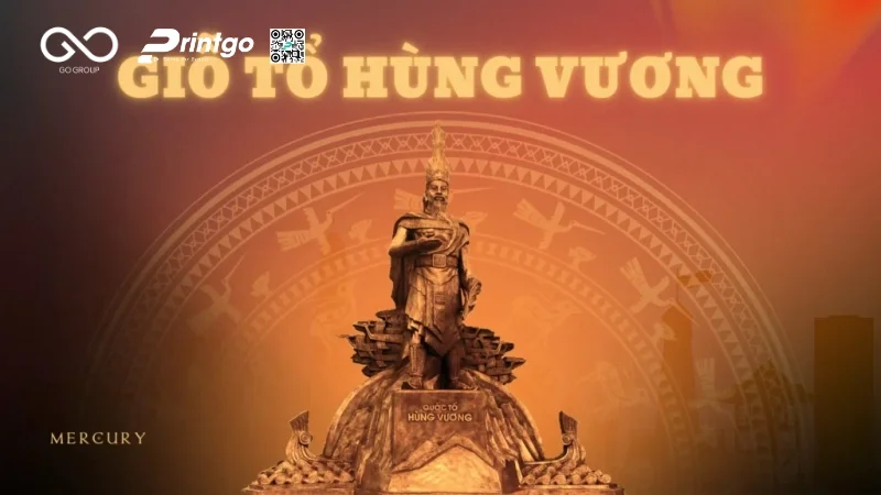 Giỗ Tổ Hùng Vương banner cho doanh nghiệp ý nghĩa