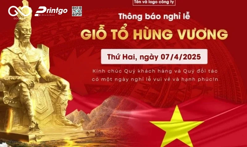 Giỗ Tổ Hùng Vương banner cho fanpage và mạng xã hội hiện đại