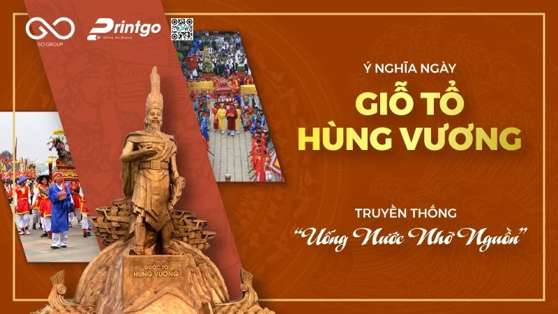 Giỗ Tổ Hùng Vương banner cho doanh nghiệp truyền thông