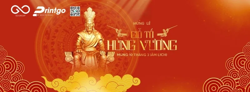 Giỗ Tổ Hùng Vương banner cho doanh nghiệp chất lượng