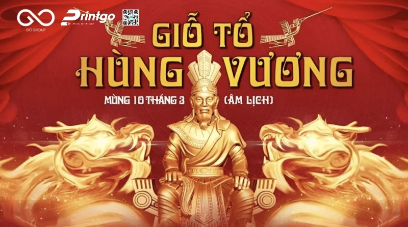 Giỗ Tổ Hùng Vương banner cho doanh nghiệp ấn tượng