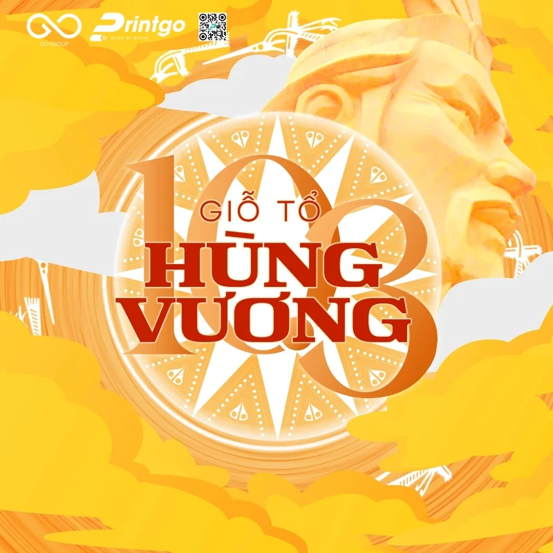 Giỗ Tổ Hùng Vương banner cho doanh nghiệp tri ân