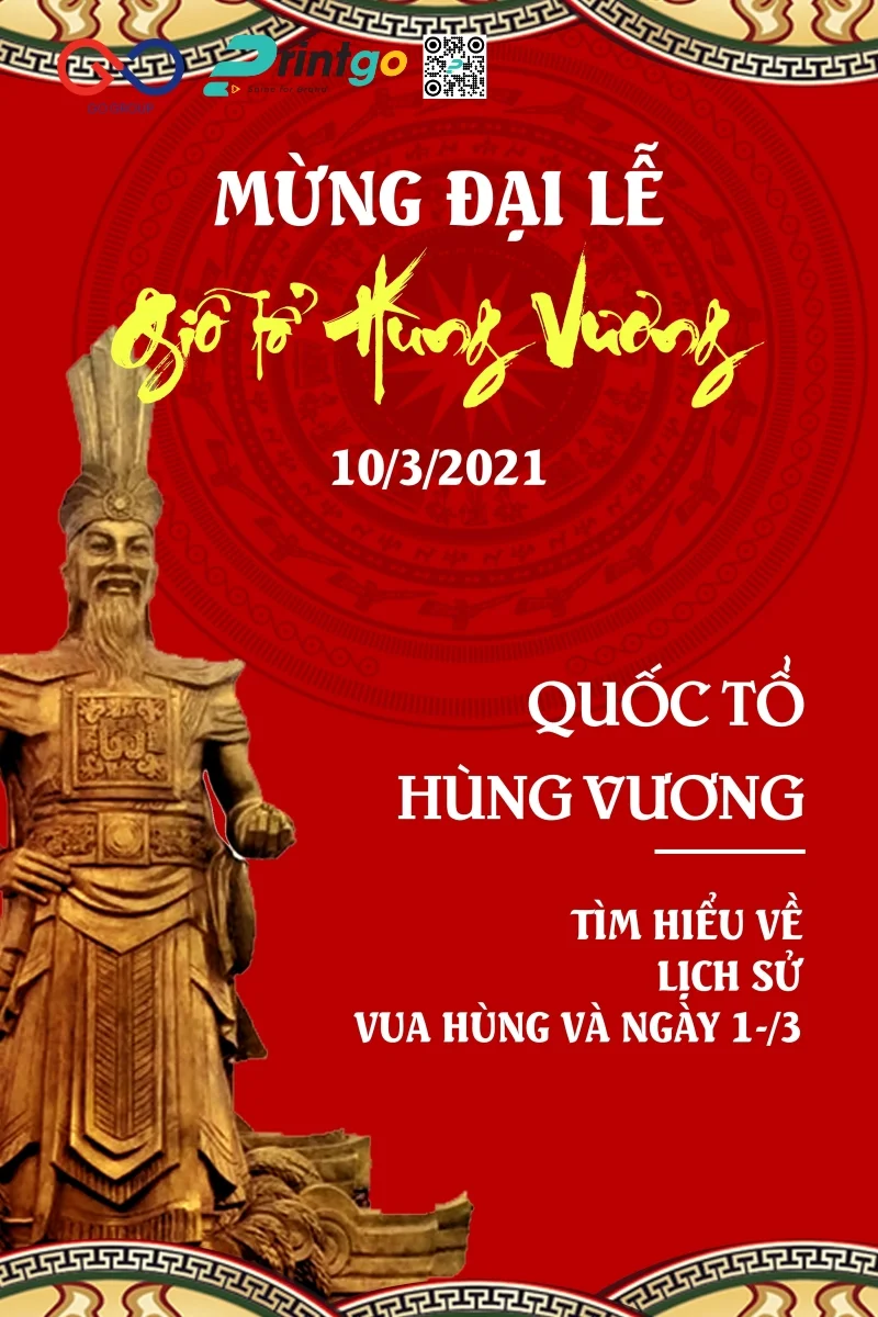 Giỗ Tổ Hùng Vương banner cho fanpage và mạng xã hội dùng ngay