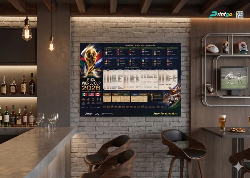 In Lịch Dán Tường World Cup 2026 Sắc Nét, Cập Nhật Mới Nhất