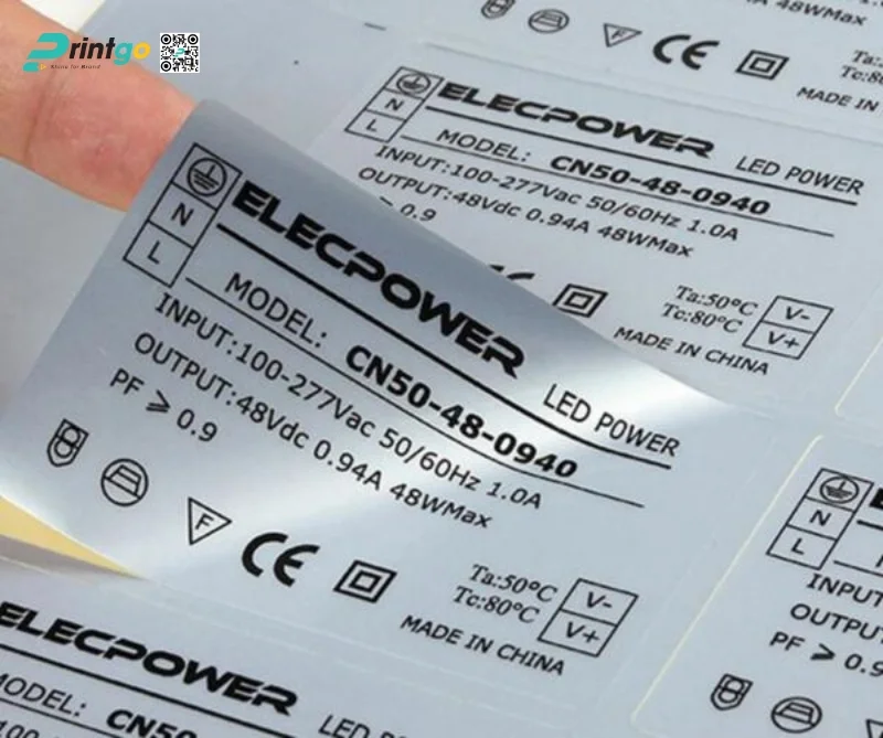 Mẫu tem decal bạc tiện lợi