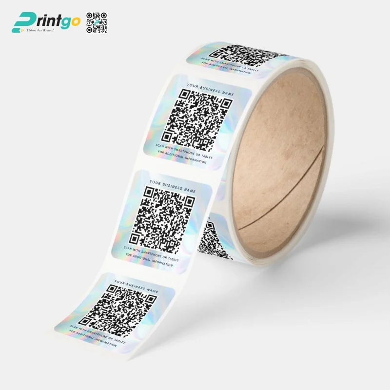 Mẫu tem decal bạc dạng cuộn