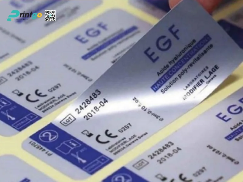Mẫu tem decal bạc cho an toàn