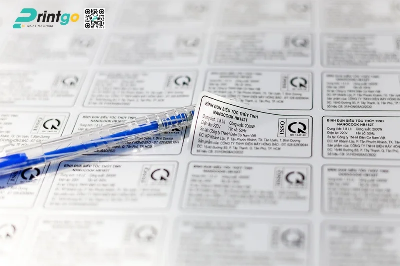 Mẫu tem decal bạc cho bảo vệ sản phẩm