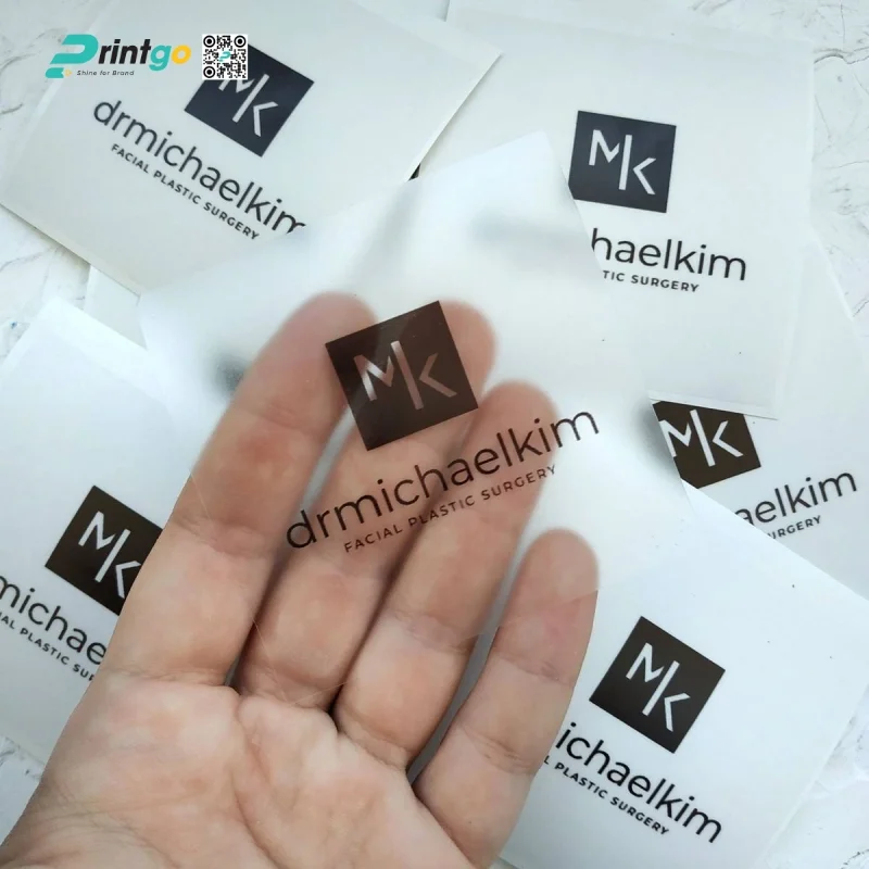 Tem decal nhựa trong bền màu
