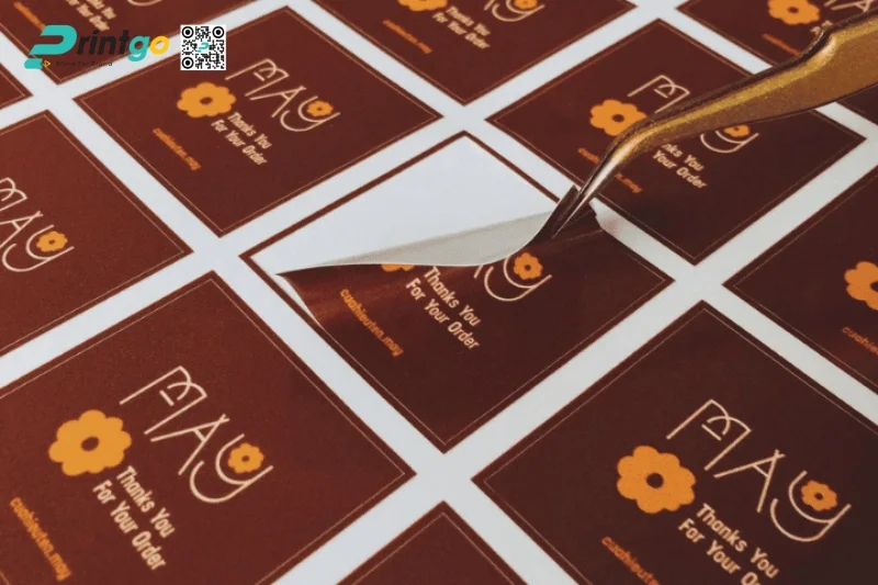 Tem decal nhựa trắng sữa đồng bộ