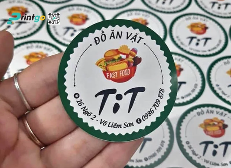 Tem decal nhựa trắng sữa cho quảng bá