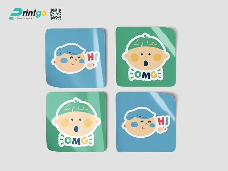 Tem decal nhựa trắng sữa tối giản