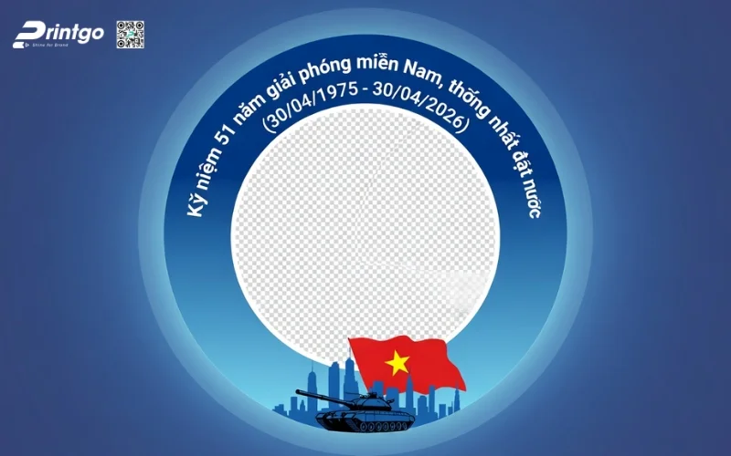 Khung avatar giải phóng miền Nam dành cho doanh nghiệp, team, tổ chức