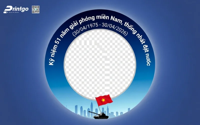 Khung avatar giải phóng miền Nam dành cho doanh nghiệp, team, tổ chức