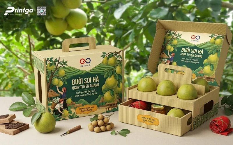 Mẫu bao bì bưởi Soi Hà Tuyên Quang