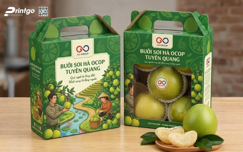 Mẫu bao bì bưởi Soi Hà Tuyên Quang