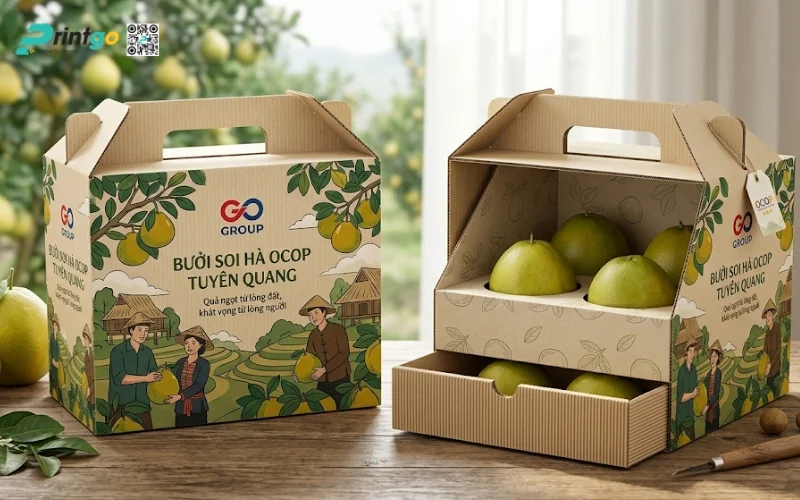 Mẫu bao bì bưởi Soi Hà Tuyên Quang