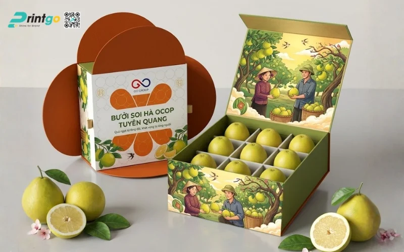 Mẫu bao bì bưởi Soi Hà Tuyên Quang