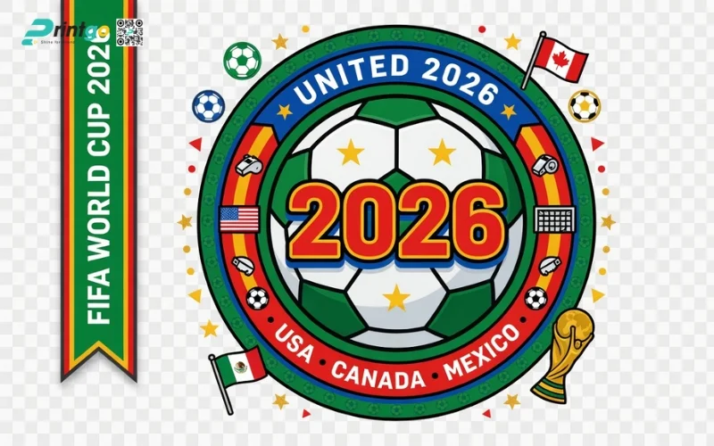Trọn bộ 99 mẫu decal dán cửa kính World Cup 2026 đẹp